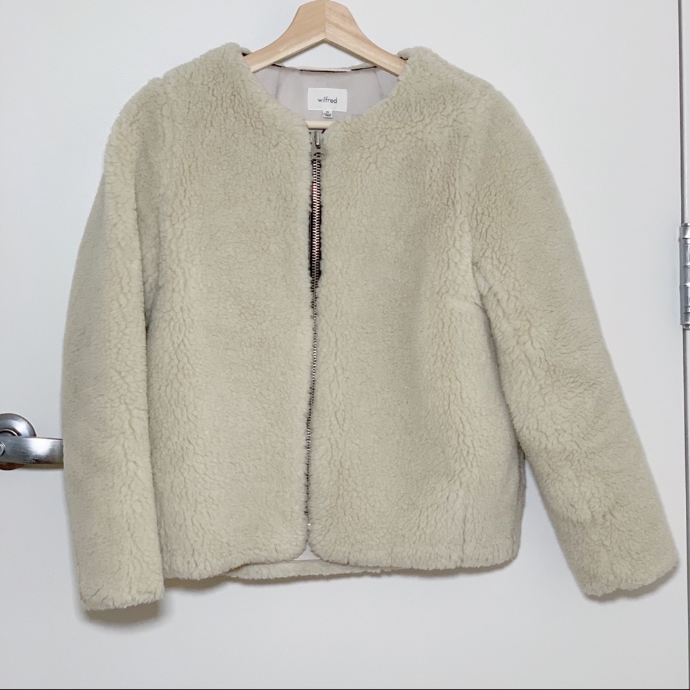 Aritzia Wilfred Faux Fur Teddy Jacket
